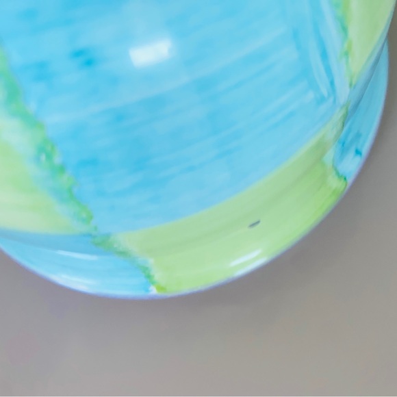 Vintage 1990 Italian Chiara Cerinotti Green, Blue & Purple Handmade Ceramic Bowl - Picture 9 of 9